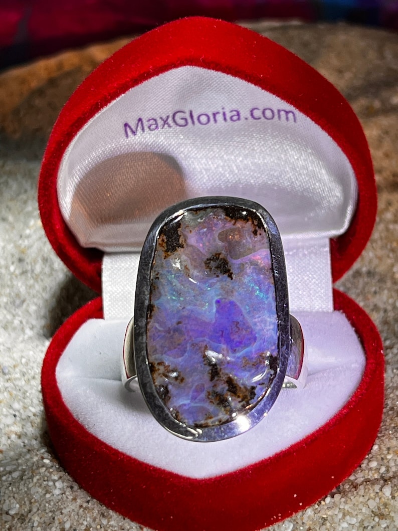 Queensland Mega Opal Ring in Silber Bild 3