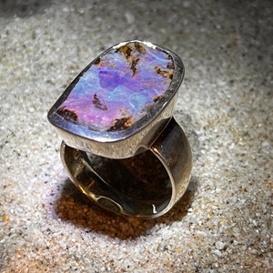 Queensland Mega Opal Ring in Silber Bild 1