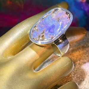 Queensland Mega Opal Ring in Silber Bild 6