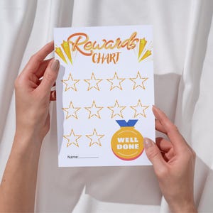 Cuadro de recompensas de estrellas personalizado para niños con lindas pegatinas Ideal para el seguimiento de objetivos de entrenamiento para ir al baño Cuadro de progreso de recompensas para niños pequeños