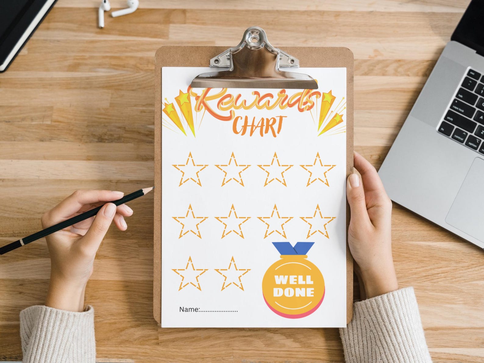 Rewards Progress Report Personalised Star Reward Chart for Kids With Cute Stickers Ideal for ...
