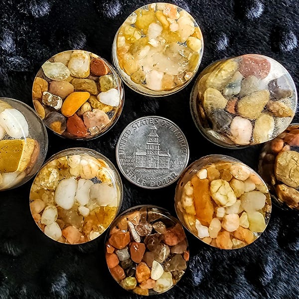 thumbnail image 2 of Handmade River Stone Paperweight - Natural Flat Rock Desk Decor & Office Accessory 2 of 9