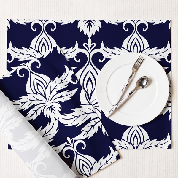 Blue and White Placemats Etsy