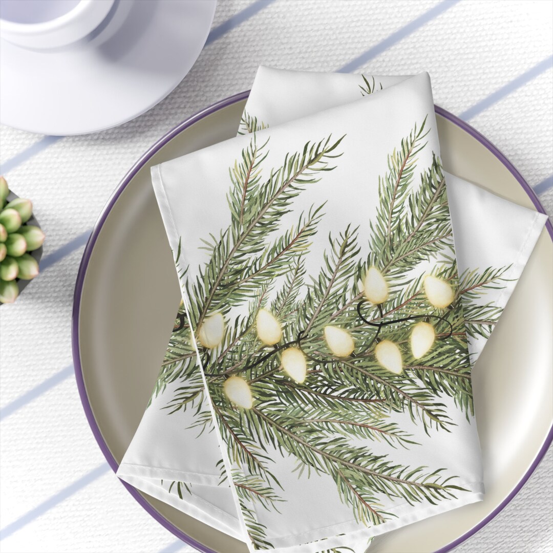 Christmas Napkins Dinner Napkins Cloth Napkins Christmas Etsy