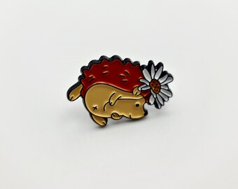 Pin Erizo con flores