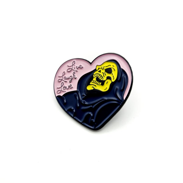 Pin dood "Live, lach, liefde"