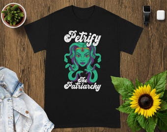 Camiseta Medusa - Petrificar el patriarcado, camiseta de la mitología griega