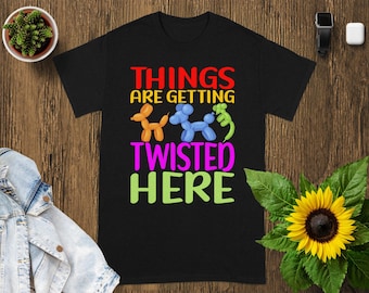 Balloon Twisting Art T-Shirt Fun Balloon Animal Design Shirt for All Ages