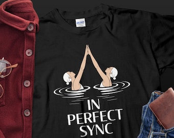 Synchronized Swimming T-Shirt Artistic Swim Team Tee Synchro Swimmer Gift Shirt for Athletes & Coaches