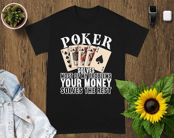 Retro Poker T-Shirt: Royal Flush Card Game Apparel