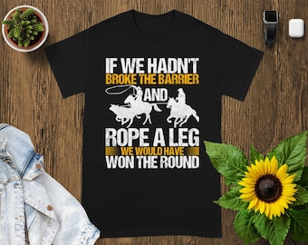 Team Roping Graphic Tee: Western Rodeo Cowboy T-Shirt