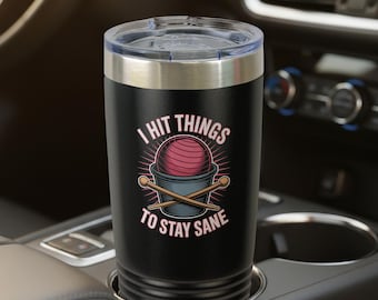 Cardio Drumming Insulated Tumbler 20oz Stainless Steel Travel Mug Fitness Workout Cup Double Wall Drinkware