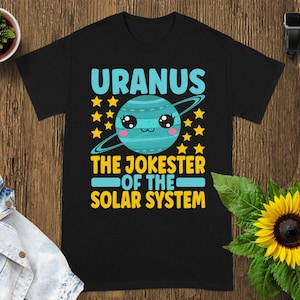 Uranus T-shirt Rolig Planet Grafisk T-shirt Rymdälskare Gåva Astronomi Humor T-shirt Bedårande Rymddesign