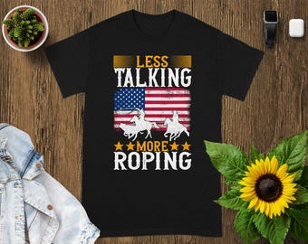 Team Roping T-Shirt - Western Rodeo Graphic Tee for Cowboys
