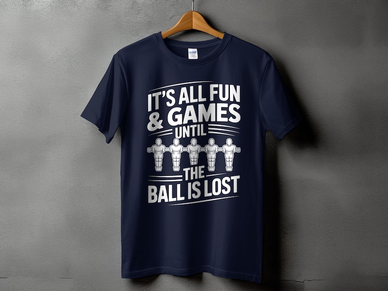 Foosball Player Shirt: Table Soccer Game Room Tee – Fun Bar Game ...