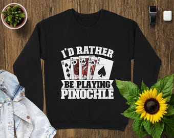 Pinochle Sweatshirt Unisex Card Game Crewneck Playing Cards Pullover Cozy Apparel Gift for Pinochle Fans