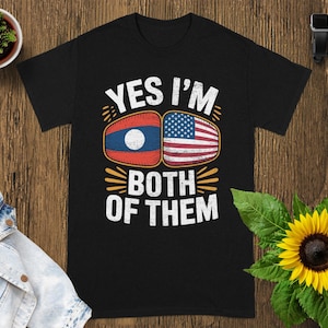 Laos USA Flag T-Shirt: Unisex American Laotian Pride Tee