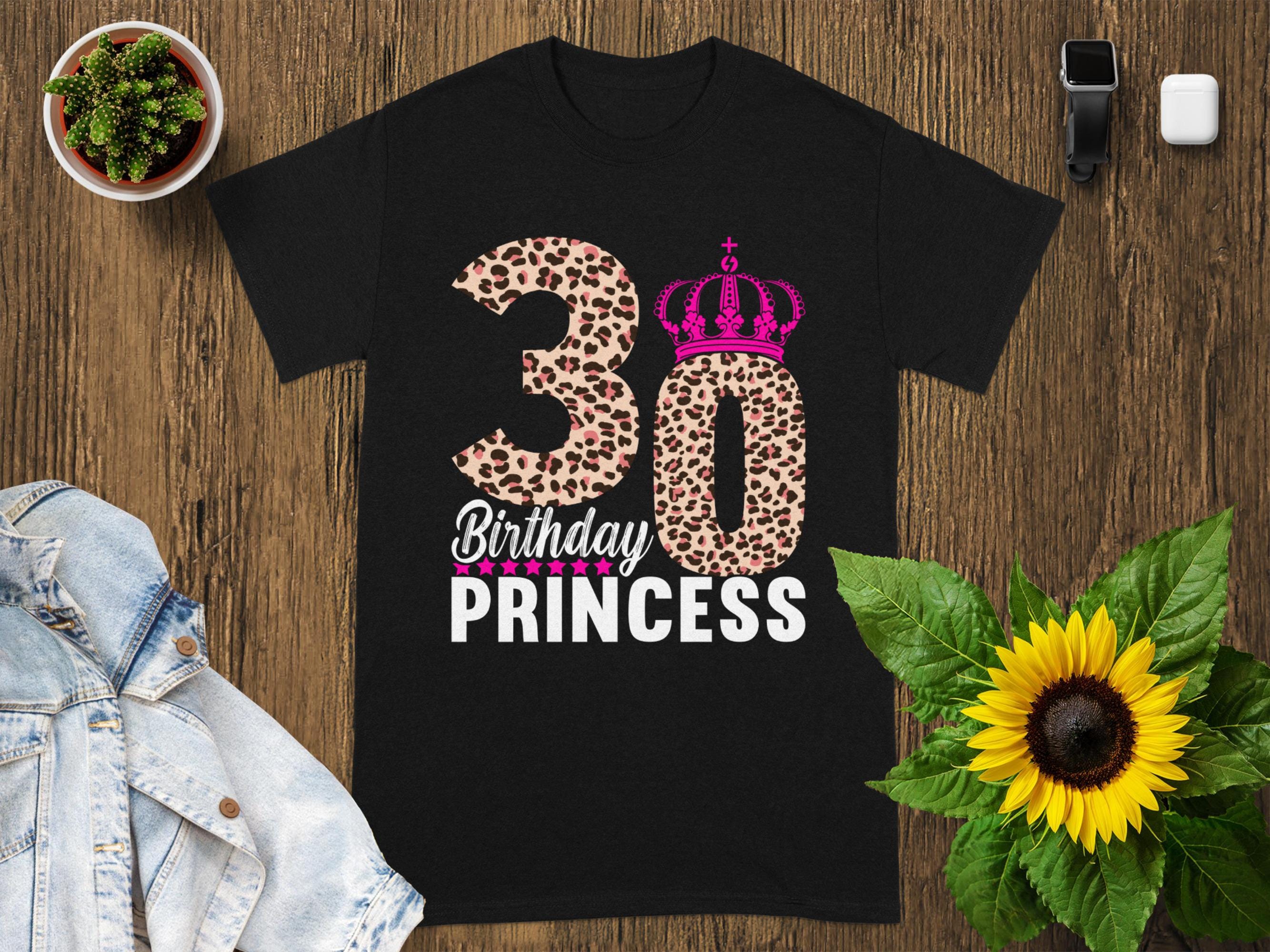 30th Birthday Queen T-shirt: Leopard Print Crown Design - Etsy UK