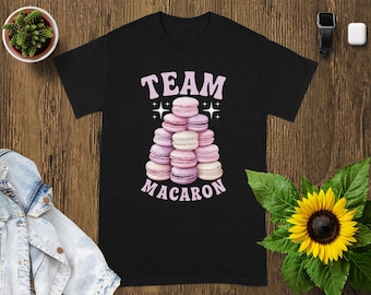 Macaron T-Shirt, French Pastry Tee, Dessert Lover Gift