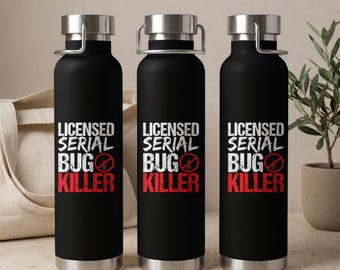 Pest Control Copper Vacuum Insulated Bottle 22oz Stainless Steel Water Bottle Exterminator Travel Flask Gift