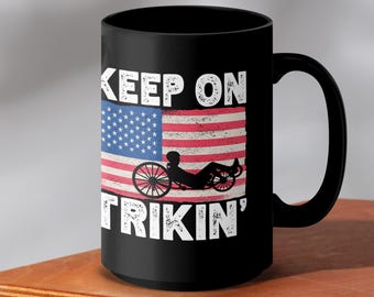 Recumbent Trike Mug 15oz, Three Wheel Bicycle Coffee Cup, Recumbent Rider Gift, Cycling Enthusiast Ceramic Mug, Trike Lover Drinkware