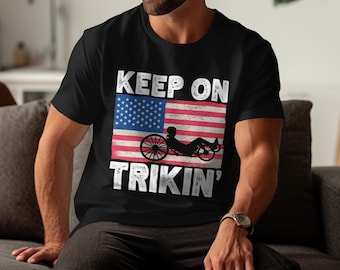 Recumbent Trike Shirt, Cycling Enthusiast Tee, Three Wheel Bike T-Shirt, Trike Rider Gift, Recumbent Bicycle Apparel Top