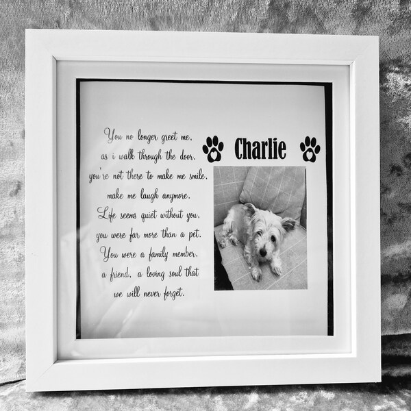 Pet Memorial Frame Etsy UK