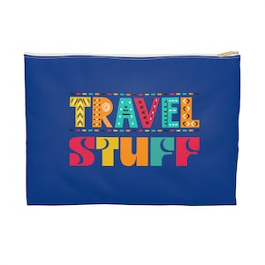 Travel Stuff Accessory Pouch - Flat Travel Bag for Airplane or Road Trip, Keep Your Stuff Safe, Travel Organizer, Travel Wallet, Travel