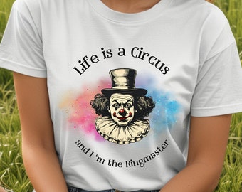 Clowncore Aesthetic circus T-shirt, Quirky Clown Graphic Tee, Dark humor retro circus graphic tee, Vintage clown shirt Whimsical Circus Top