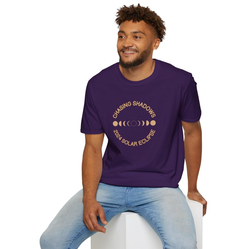 Total Solar Eclipse 2024 T-Shirt Eclipse souvenir tee, Chasing Shadows apparel, April 8th. 2024 Solar Eclipse event memorabilia shirt. Purple