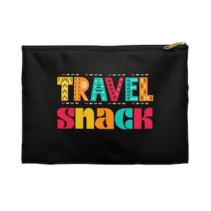 Snack Travel Accessory Pouch, Snack Bag for Airplane & Road Trips, Keep Snacks Organized and Fresh, Snack Holder Case, Snack Storage Pouch,