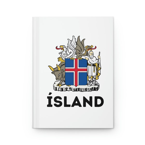 Iceland Coat of Arms Hardcover Journal notebook Iceland memorabilia notebook Icelandic travel journal gift for Iceland traveler souvenir