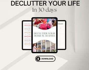 30-Day Declutter Checklist, Home Organization Planner (PDF Download)