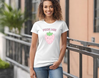 Pick Me Strawberry tee, Cute Vintage Inspired Graphic Shirt, Coquette Aesthetic Cottagecore clothing, fruit top Preppy shirt, Summer shirt.