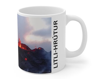 Litli Hrútur Icelandic Volcanic eruption Ceramic Mug Celebrate the Litli Hrútur Eruption Volcano Mug Iceland eruption mug souvenir mug