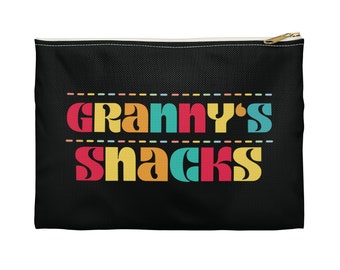 Pochette à collation de grand-mère, sac à collation avec friandises de grand-mère, organisateur de collations cadeau pour grand-mère, pochette cadeau de grand-mère pour grand-mère.