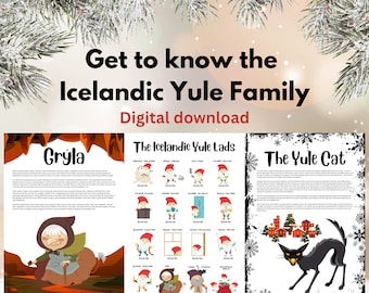 Icelandic Yule Lads & Yule Cat Posters: Christmas Folklore Calendar (Digital Download)