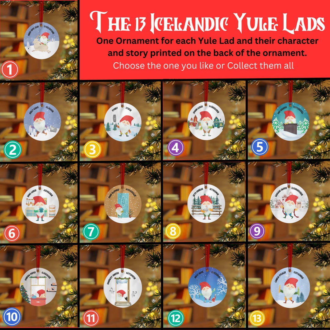 Icelandic Yule Lads Christmas Ornaments 13 Yule Lads Decorations