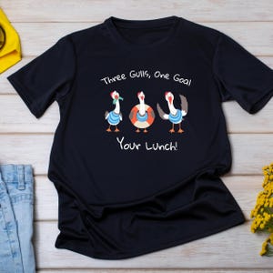 Funny Seagull Graphic T-Shirt: Humor Tee for Animal Lovers