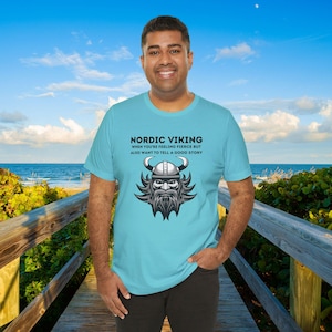 Nordic Viking Unisex Tee, Norse Mythology Shirt, Scandinavian T-Shirt, Valhalla Tee, Viking Gift, Pagan Clothing