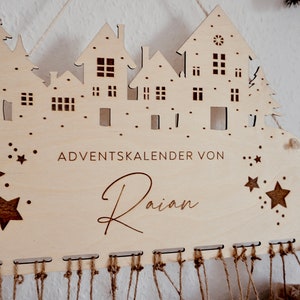 Advent calendar wooden, Christmas gift idea children, advent calendar personalised, Christmas advent calendar, wooden advent with name