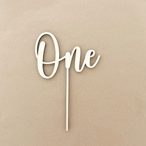 Cake topper One | wooden cake topper | first birthday topper | cake topper number | cake topper from one till twelve |