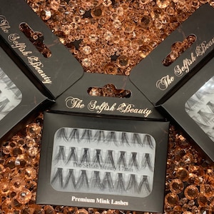 Customize Your Look with Premium Mink Cluster Lashes 16mm-18mm&quot;