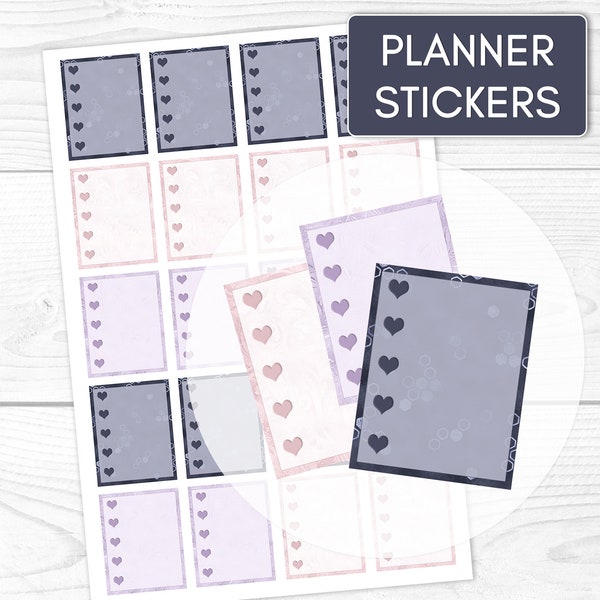 To Do Box Printable Stickers - Decorate Your Planner | Heartchecked Full Box | Fits Weekly Erin Condren | Checklist Marks Square Functional