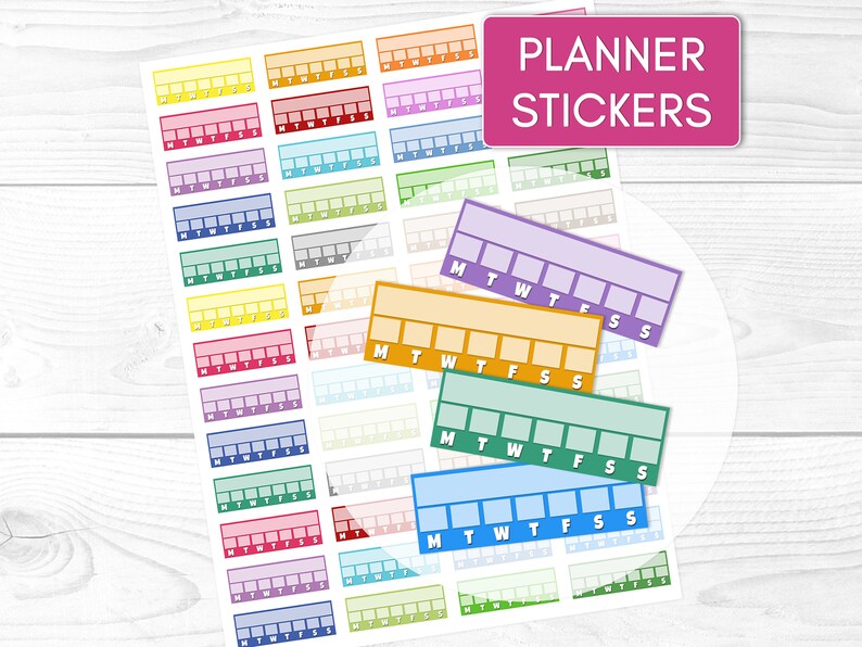 Habit Tracker Printable Planner Stickers Weekly Undated Erin Condren ...