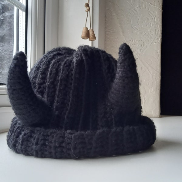 Crochet horned beanie pattern pdf