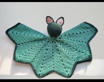 Unisex baby bat crochet comforter pdf pattern