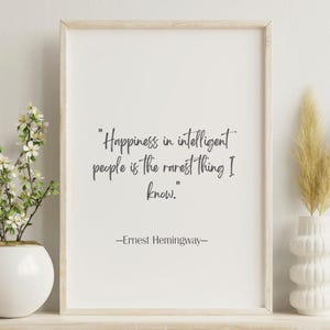 Ernest Hemingway Quote Digital Download