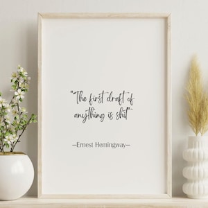 Ernest Hemingway Quote Digital Download