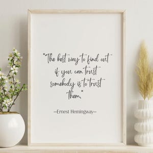 Ernest Hemingway Quote Digital Download